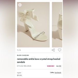 Bridal heels with removable satin bow!